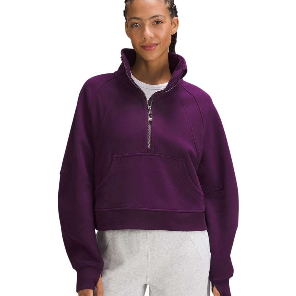 Lululemon Scuba Oversized Funnel Neck Sweatshirt Dramatic Magenta Purple Sz M/L